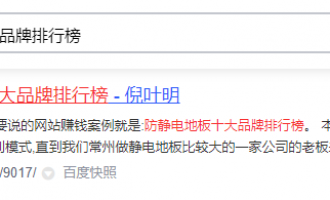 网络猎金99招之品牌排行榜单页站群